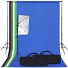 vidaXL fot&oacute;st&uacute;di&oacute;-felszerel&eacute;s softbox l&aacute;mp&aacute;val &eacute;s h&aacute;tt&eacute;rrel