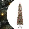 vidaXL Mű kar&aacute;csonyfa 300 LED-del Z&ouml;ld 180 cm PVC &eacute;s Műanyag &eacute;s Ac&eacute;l