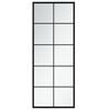 vidaXL fekete f&eacute;m fali t&uuml;k&ouml;r 100 x 40 cm
