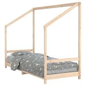 vidaXL t&ouml;m&ouml;r fenyőfa gyerek&aacute;gykeret 80 x 200 cm
