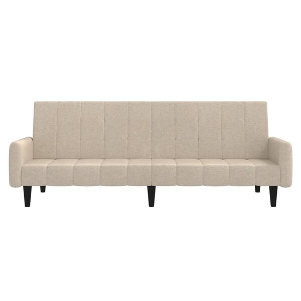 vidaXL k&eacute;tszem&eacute;lyes kr&eacute;msz&iacute;nű mikrosz&aacute;las sz&ouml;vet kanap&eacute;&aacute;gy