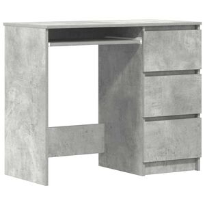 vidaXL betonsz&uuml;rke szerelt fa &iacute;r&oacute;asztal 90 x 45 x 76 cm