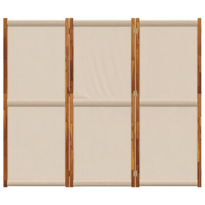 vidaXL 3 paneles tópszínű térelválasztó 210 x 180 cm
