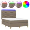 vidaXL t&oacute;psz&iacute;nű sz&ouml;vet rug&oacute;s &eacute;s LED-es &aacute;gy matraccal 140x190cm