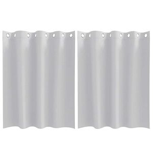 vidaXL Fekete F&uuml;gg&ouml;ny Gyűrűkkel 2 pcs Halv&aacute;ny sz&uuml;rke 140 x 140 cm