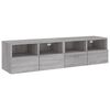 vidaXL 2 db sz&uuml;rke sonoma sz&iacute;nű szerelt fa fali TV-szekr&eacute;ny 60x30x30cm