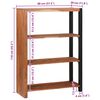 vidaXL Könyvespolc Barna 80 x 30 x 110 cm Tömör akácfa