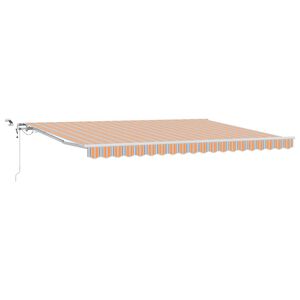 vidaXL Beh&uacute;zhat&oacute; napellenző Soksz&iacute;nű 450 &times; 350 cm Poli&eacute;szter