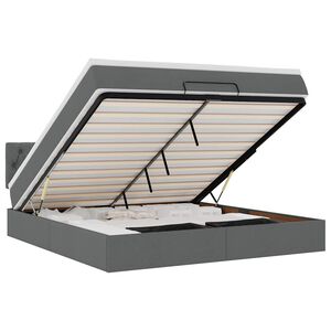 vidaXL Ottom&aacute;n &aacute;gykeret matraccal s&ouml;t&eacute;t sz&uuml;rke 160x200cm sz&ouml;vet