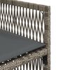 vidaXL 15 r&eacute;szes sz&uuml;rke polyrattan kerti &eacute;tkezőgarnit&uacute;ra p&aacute;rn&aacute;kkal