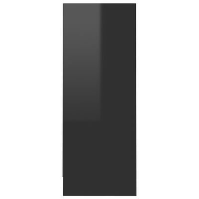 vidaXL magasfényű fekete forgácslap cipősszekrény 60 x 35 x 92 cm