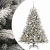 vidaXL Műkar&aacute;csonyfa g&ouml;mbbel 120 cm 150 LED Meleg feh&eacute;r PVC &eacute;s f&eacute;m