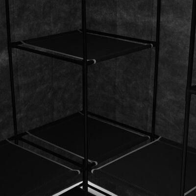 vidaXL fekete sarokruhásszekrény 130 x 87 x 169 cm