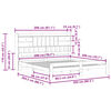 vidaXL barna tömör fenyőfa könyvespolcos ágy matrac nélkül 150 x 200cm