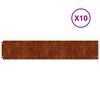 vidaXL 10 db rugalmas corten ac&eacute;l gyepszeg&eacute;ly 20 x 103 cm