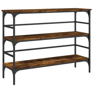 vidaXL f&uuml;st&ouml;s t&ouml;lgy sz&iacute;nű szerelt fa t&aacute;lal&oacute;asztal 100x32x75 cm
