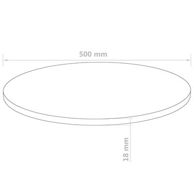 vidaXL kerek MDF asztallap 500 x 18 mm