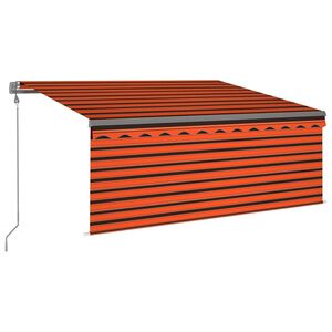 vidaXL automata redőny&ouml;s, LED-es, sz&eacute;l&eacute;rz&eacute;kelős napellenző 3,5x2,5 m