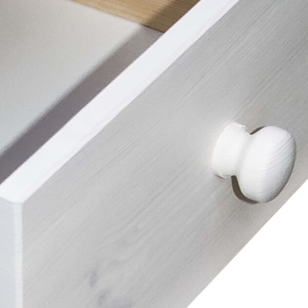 vidaXL t&ouml;m&ouml;r fenyőfa asztal 4 fi&oacute;kkal 110 x 50 x 74 cm