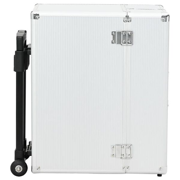 vidaXL ezüstszínű alumínium pilótabőrönd 47 x 39 x 27 cm