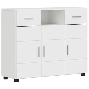 vidaXL F&aacute;b&oacute;l K&eacute;sz&uuml;lt Szekr&eacute;ny Magas F&eacute;nyű Feh&eacute;r 88,5 x 30,5 x 73 cm