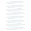 vidaXL 8 db feh&eacute;r szerelt fa k&ouml;nyvespolc 40 x 20 x 1,5 cm