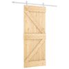 vidaXL Cs&uacute;sz&oacute; ajt&oacute; Term&eacute;szetes &eacute;s Feh&eacute;r 85 x 210 cm Szil&aacute;rd Fenyőfa