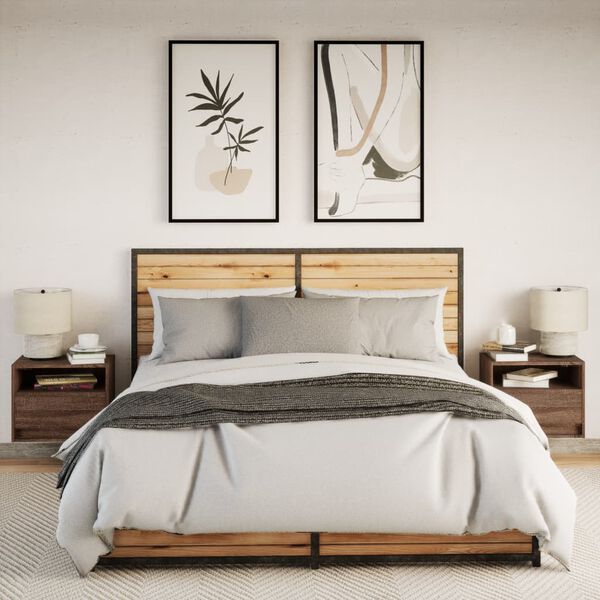 vidaXL 2 db barna t&ouml;lgy sz&iacute;nű &eacute;jjeliszekr&eacute;ny LED-vil&aacute;g&iacute;t&aacute;ssal