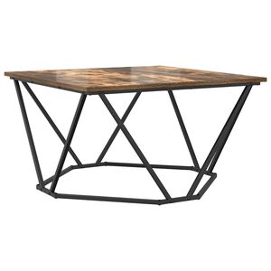 vidaXL Doh&aacute;nyz&oacute;asztal F&uuml;st&ouml;lt t&ouml;lgy 80 x 80 x 45 cm Műszaki fa &eacute;s ac&eacute;l
