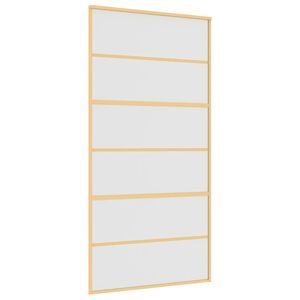 vidaXL aranysz&iacute;nű ESG tej&uuml;veg &eacute;s alum&iacute;nium tol&oacute;ajt&oacute; 102,5 x 205 cm