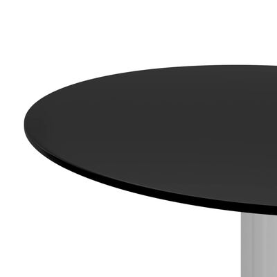 vidaXL fekete edzett üveg dohányzóasztal 40 cm
