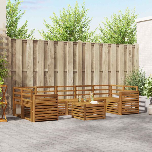 vidaXL &Uuml;lőgarnit&uacute;r&aacute;k 8 pcs Term&eacute;szetes T&ouml;m&ouml;r Ak&aacute;cfa