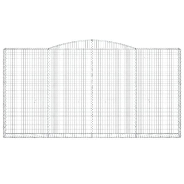 vidaXL 9 db &iacute;ves horganyzott vas gabion kos&aacute;r 400x30x200/220 cm