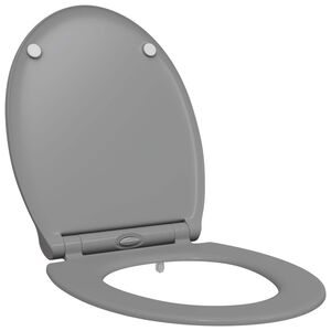 vidaXL WC &uuml;lőke Sz&uuml;rke 45,5 x 37,5 x 3,8 cm Duroplast