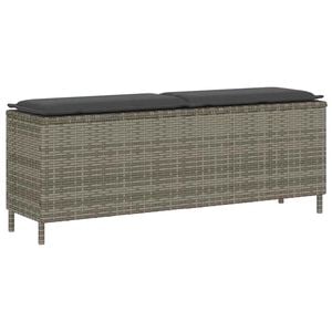 vidaXL barna polyrattan kerti pad p&aacute;rn&aacute;val 110x30x40,5 cm