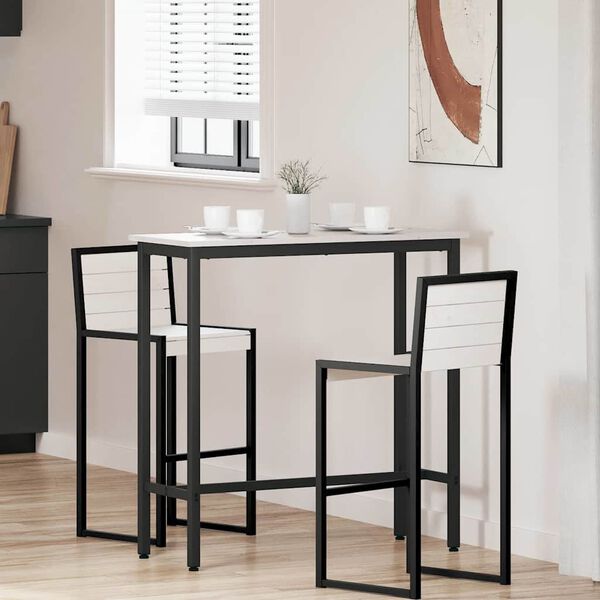 vidaXL asztal Feh&eacute;r 100 x 40 x 101 cm Műszaki fa &eacute;s ac&eacute;l