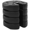vidaXL 4 db fekete beton pavilon s&uacute;ly 220 x 50 mm