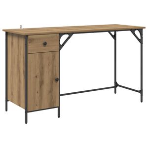 vidaXL Sz&aacute;m&iacute;t&oacute;g&eacute;pes asztal Artisan t&ouml;lgy 131 x 48 x 75 cm Szerelt Fa