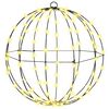 vidaXL Labda Meleg feh&eacute;r 40 x 40 x 42 cm F&eacute;m 120 LED
