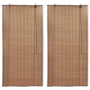 vidaXL 2 db barna bambusz redőny 150 x 220 cm