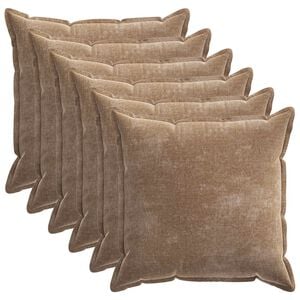 vidaXL P&aacute;rna huzat 6 pcs HOUTEN Barna 80 x 80 cm Chenille Sz&ouml;vet