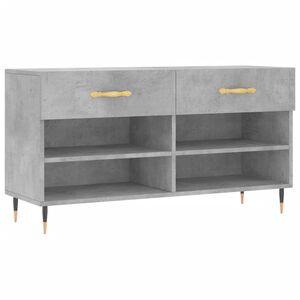 vidaXL betonsz&uuml;rke szerelt fa cipőpolc 102 x 35 x 55 cm