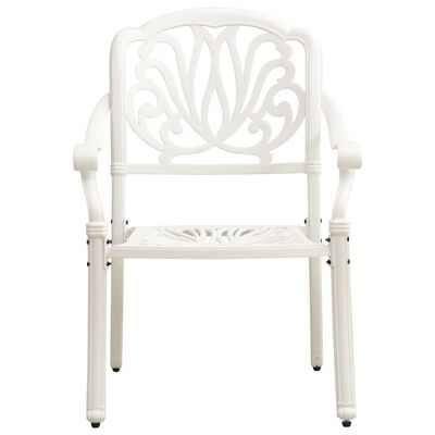 vidaXL 2 db fehér öntött alumínium kerti szék