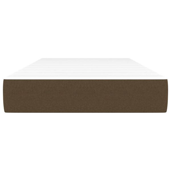 vidaXL sötétbarna szövet zsebrugós ágymatrac 90 x 200 x 20 cm
