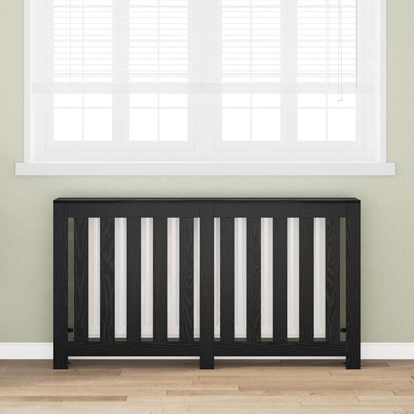 vidaXL Radi&aacute;tor fedez&eacute;k Fekete t&ouml;lgy 149 x 20 x 82 cm Faanyag