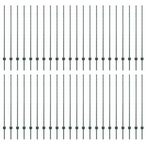 vidaXL Ker&iacute;t&eacute;soszlop 44 pcs Z&ouml;ld 180 cm Ac&eacute;l