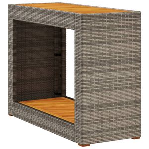 vidaXL sz&uuml;rke polyrattan falapos kerti asztal 100x40x75 cm
