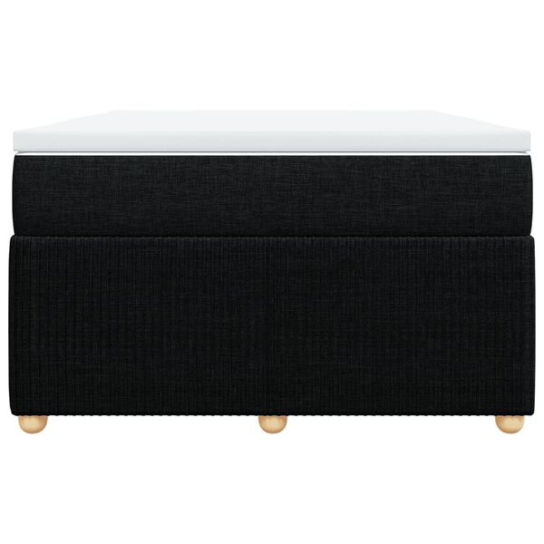 vidaXL fekete sz&ouml;vet rug&oacute;s &aacute;gy matraccal 120 x 190 cm