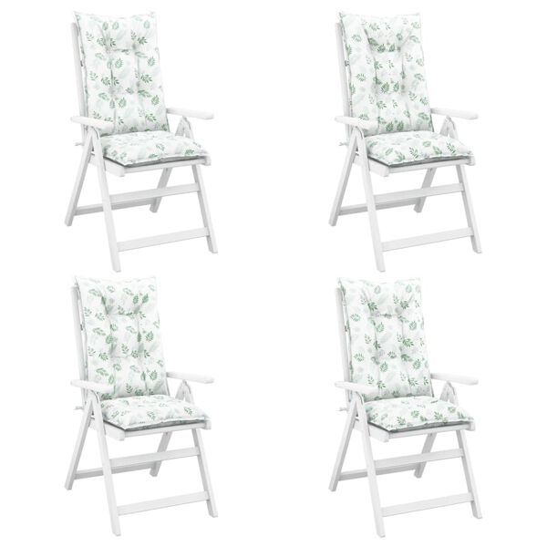 vidaXL 4 db lev&eacute;lmint&aacute;s sz&ouml;vet magas h&aacute;tt&aacute;ml&aacute;j&uacute; sz&eacute;kp&aacute;rna 120x50x7 cm