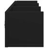 vidaXL 2 db fekete szerelt fa faliszekr&eacute;ny 75x18x16,5 cm